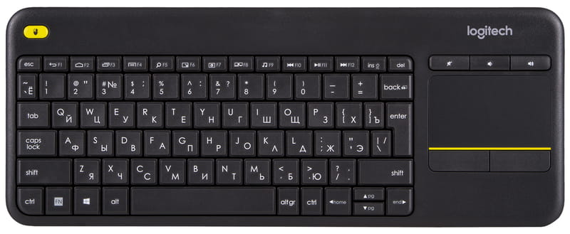 Клавиатура беспроводная Logitech Wireless Touch Keyboard K400 Plus (920-007147) Black USB