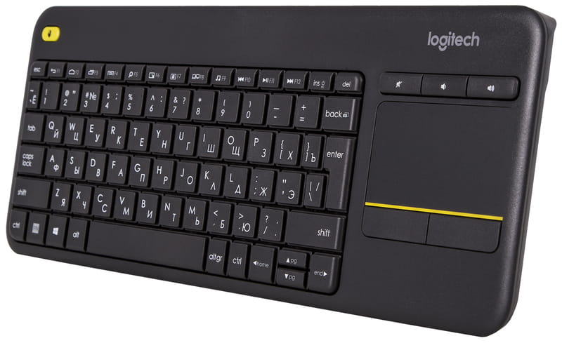 Клавиатура беспроводная Logitech Wireless Touch Keyboard K400 Plus (920-007147) Black USB