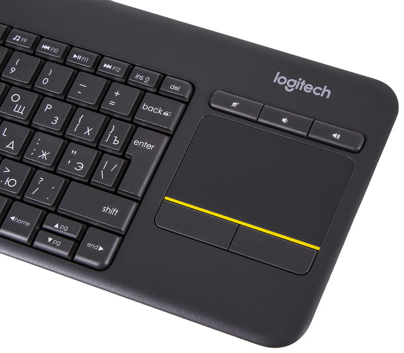 Клавиатура беспроводная Logitech Wireless Touch Keyboard K400 Plus (920-007147) Black USB