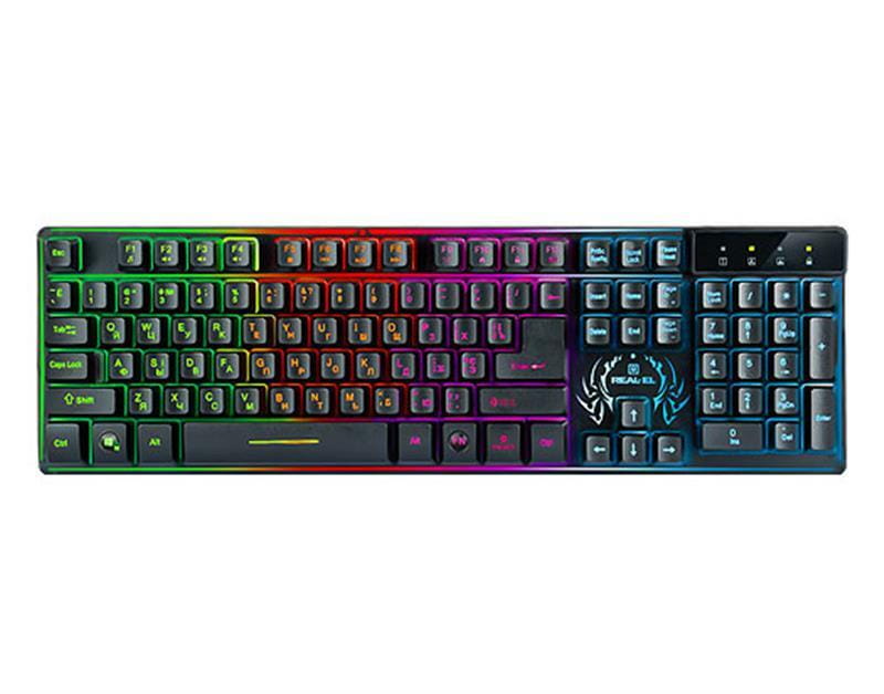 Клавіатура REAL-EL Comfort 7090 Backlit Ukr Black USB