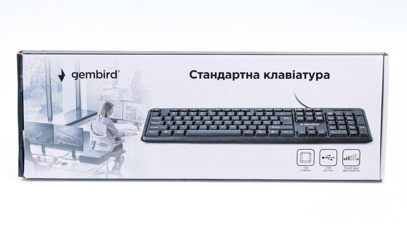 Клавиатура Gembird KB-U-103-UA Ukr Black
