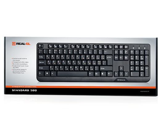 Клавіатура REAL-EL Standard 500 Ukr Black