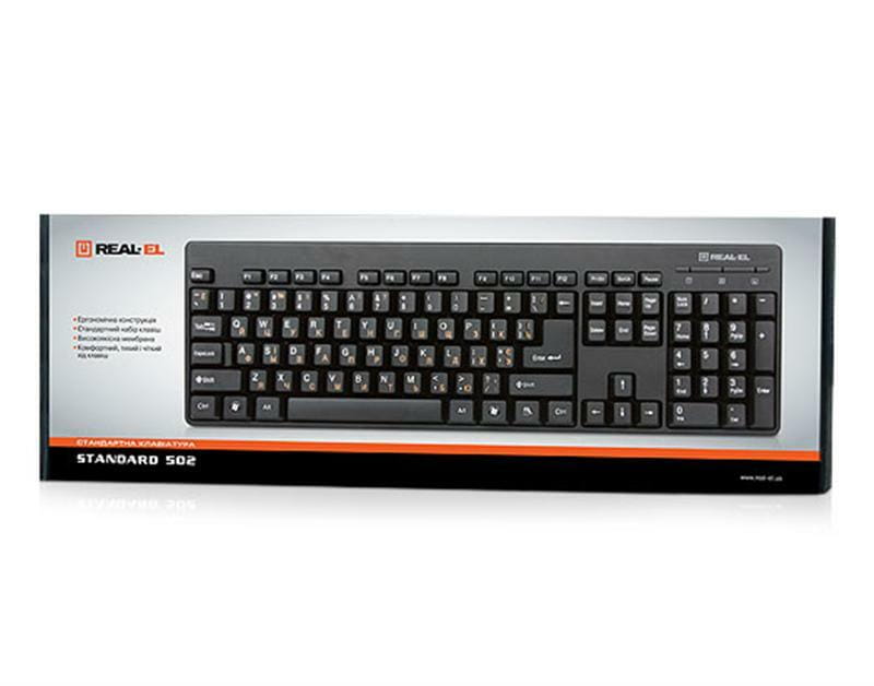Клавиатура REAL-EL Standard 502 Ukr Black