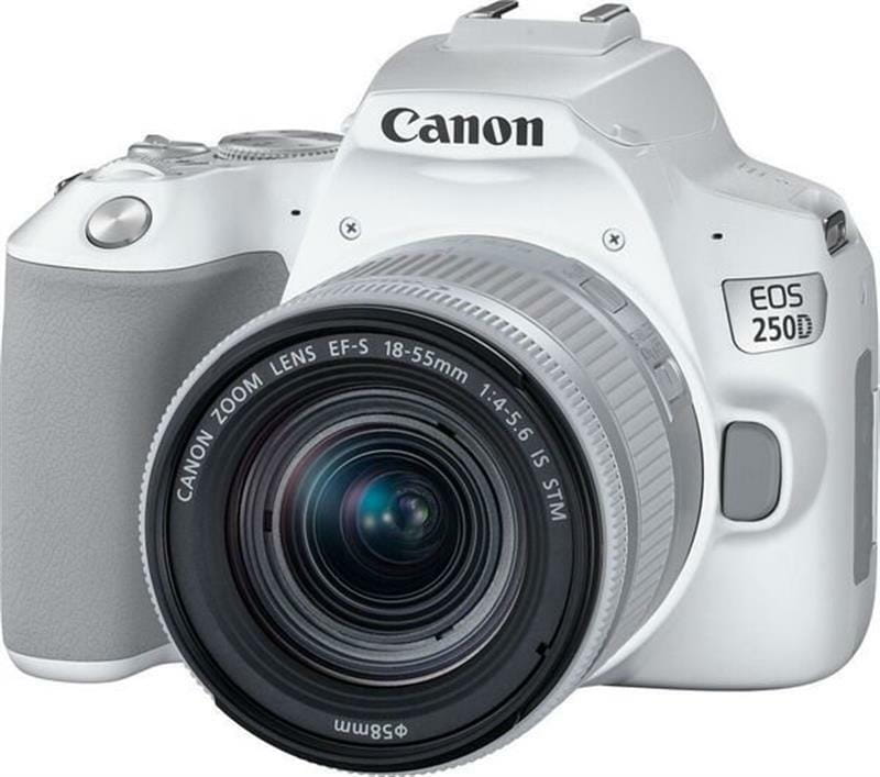 Дзеркальна фотокамера Canon EOS 250D + объектив 18-55 IS White (3458C003)