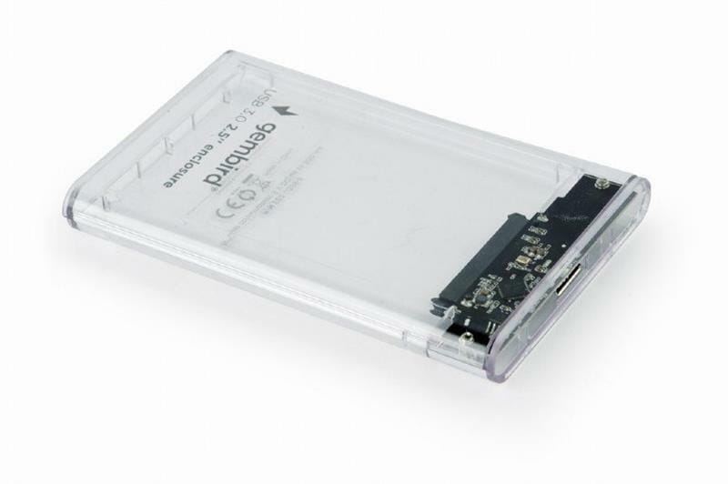 Зовнішня кишеня Gembird для підключення SATA HDD 2.5", USB 3.0, пластик, Transparent (EE2-U3S9-6)