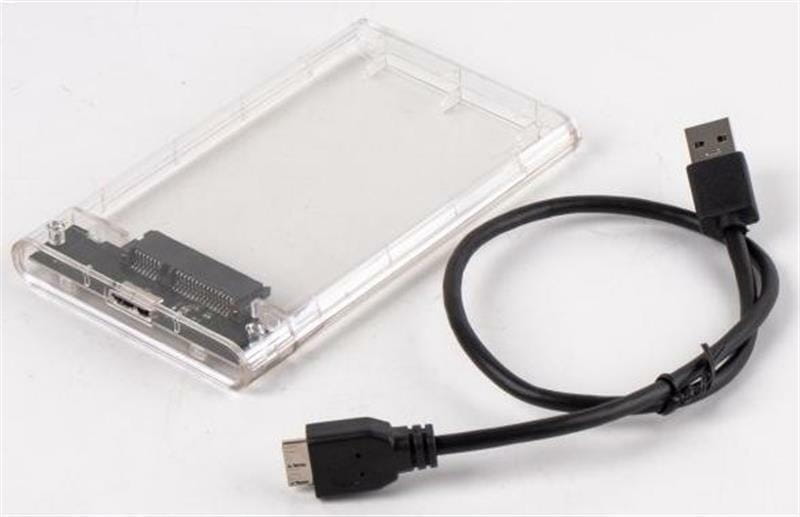 Внешний карман USB3.0 для HDD/SSD SATA 2.5" AgeStar 3UB2P4 Transparent