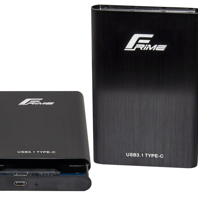 Внешний карман Frime SATA HDD/SSD 2.5", USB3.1 Type-C, Metal, Black (FHE40.25U31)