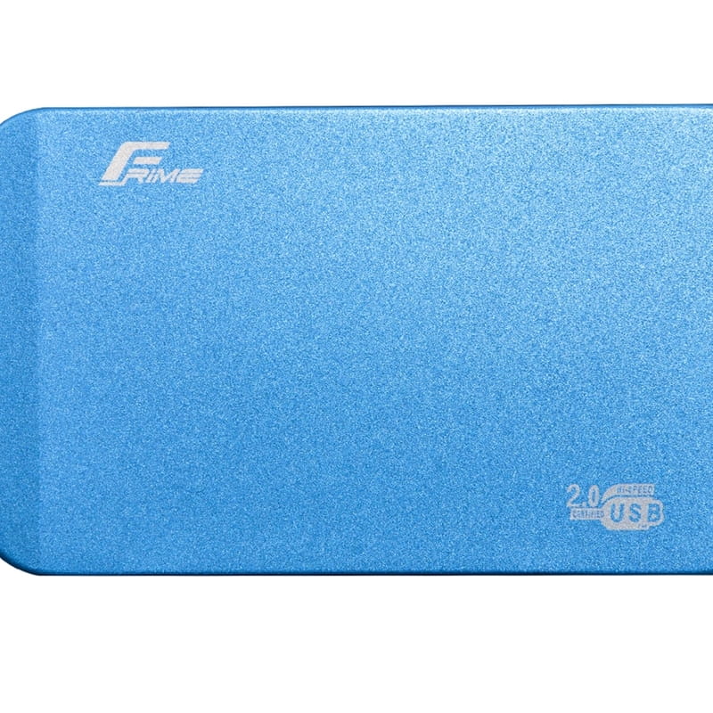 Зовнішня кишеня Frime SATA HDD/SSD 2.5", USB 2.0, Metal, Blue (FHE62.25U20)