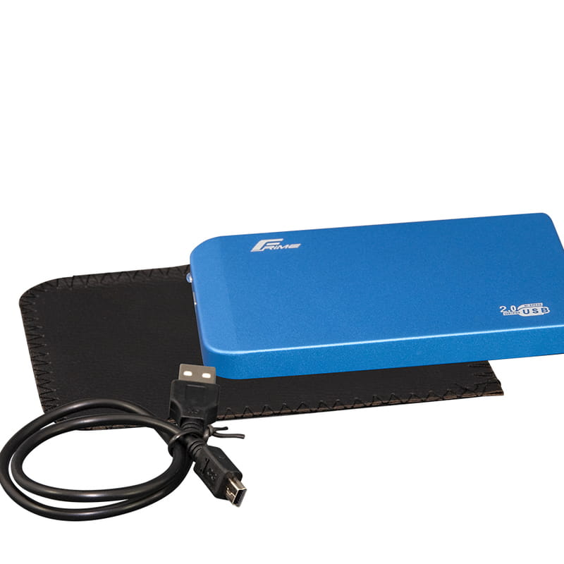 Зовнішня кишеня Frime SATA HDD/SSD 2.5", USB 2.0, Metal, Blue (FHE62.25U20)