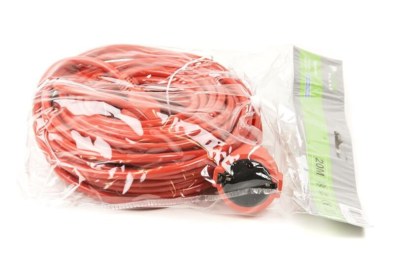 Удлинитель PowerPlant (PPCA10M20S1L) 1 розетка, 20 м, морозостойкий, оранжевый