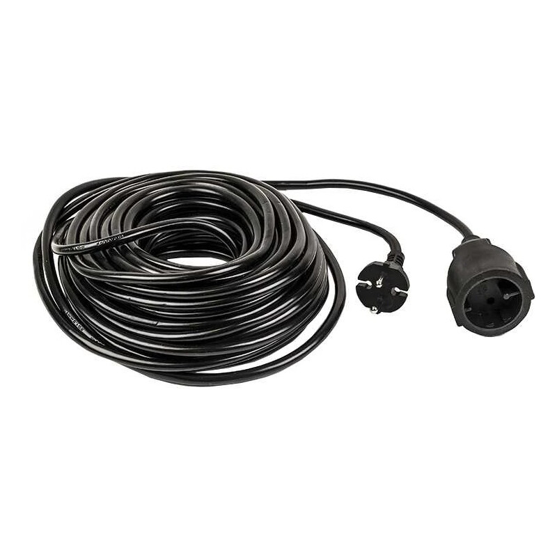 Подовжувач PowerPlant JY-3021/20 (PPEA16M200S1) 1 розетка, 20 м, чорний