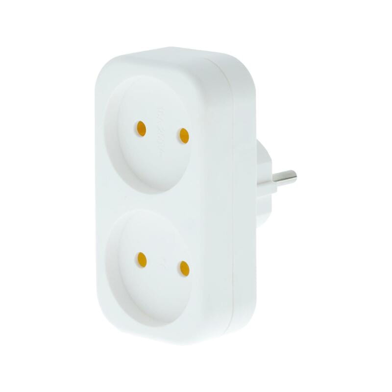 Двійник Tecro SC-2 2 розетки, білий