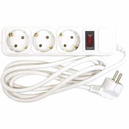 Фильтр питания PowerPlant JY-1054/1.8 (PPSA10M18S3B) 3 розетки, 1.8 м, белый