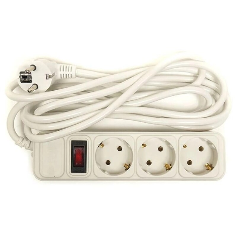 Фільтр живлення PowerPlant JY-1054/3 (PPSA10M30S3) 3 розети, 3 м, білий