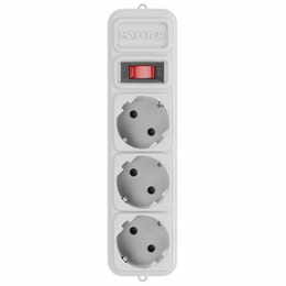 Фильтр питания Maxxter (SPM3-G-6G) 3 розетки, 1.8м, белый