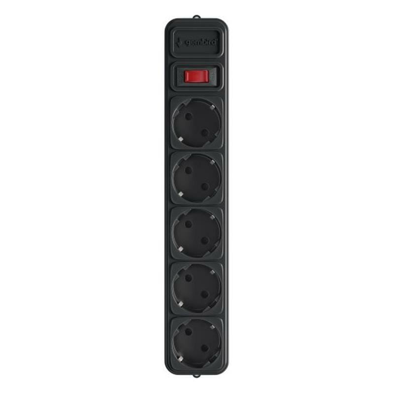 Фильтр питания Gembird Power Cube 5 розеток 1.8 м (SPG5-X-6B) для ИБП,черный
