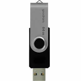 Флеш-накопичувач USB2.0 64GB Goodram UTS2 (Twister) Black (UTS2-0640K0R11)