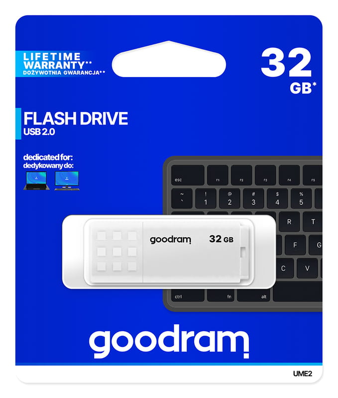 Флеш-накопитель USB2.0 32GB Goodram UME2 White (UME2-0320W0R11)