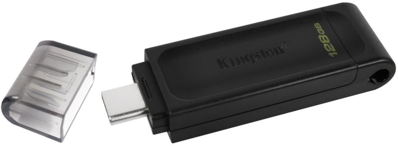 Флеш-накопитель USB3.2 128GB Type-C Kingston DataTraveler 70 Black (DT70/128GB)