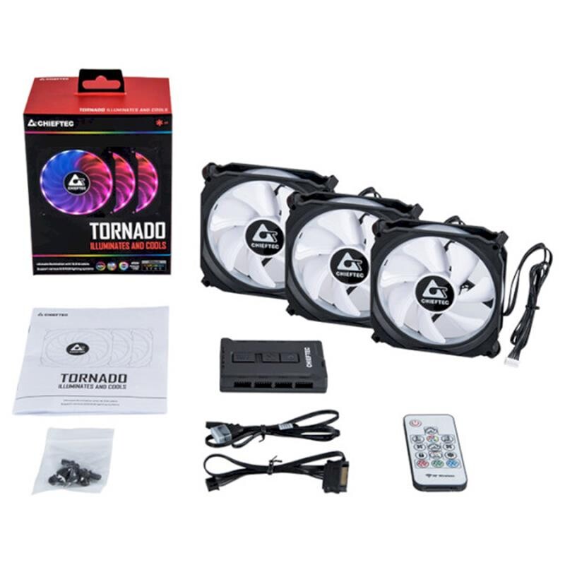 Набор вентиляторов Chieftec Tornado RGB 3in1 (CF-3012-RGB)