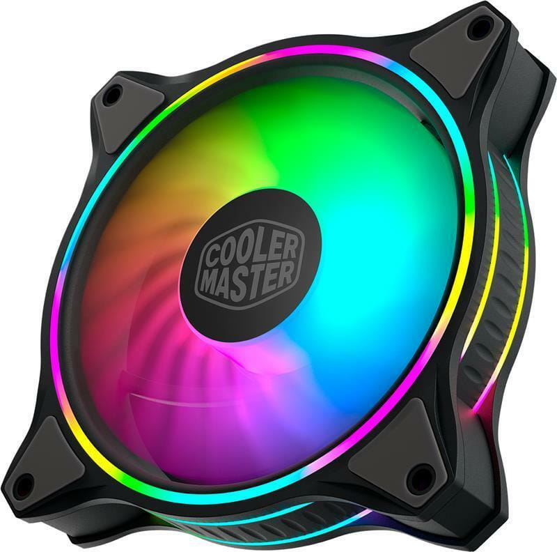 Набор вентиляторов CoolerMaster MasterFan MF120 Halo 3in1 ARGB Sync+Wired ARGB Controller (MFL-B2DN-183PA-R1), 120х120х25 мм, 4pin, черный