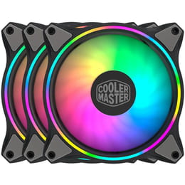 Набор вентиляторов CoolerMaster MasterFan MF120 Halo 3in1 ARGB Sync+Wired ARGB Controller (MFL-B2DN-183PA-R1), 120х120х25 мм, 4pin, черный