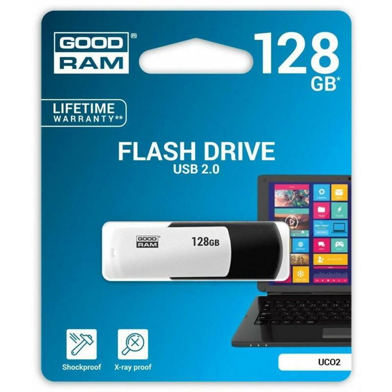 Флеш-накопичувач USB 128GB GOODRAM UCO2 (Colour Mix) Black/White (UCO2-1280KWR11)