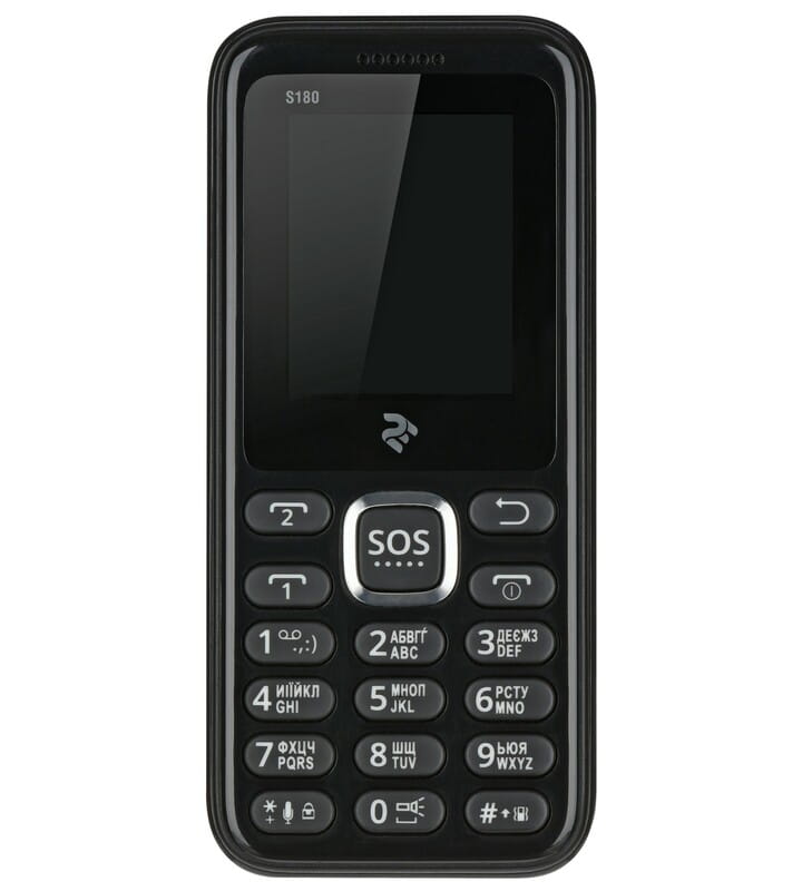 Мобiльний телефон 2E S180 Dual Sim Black (708744071118)