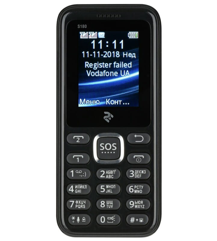 Мобильный телефон 2E S180 Dual Sim Black (708744071118)