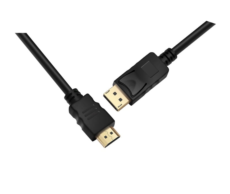 Кабель Prologix DisplayPort - HDMI V 1.2 (M/M), 1 м, Black (PR-DP-HDMI-P-02-30-1m)