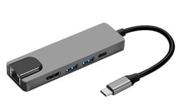 Док-станция ProLogix (PR-WUC-103B) 5 in 1 USB3.1 Type C to HDMI+2*USB3.0+USB C PD+Lan