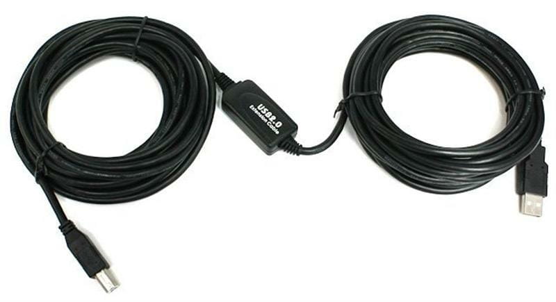 Кабель Viewcon USB - USB Type-B (M/M), активный, 10 м, черный (VV013-10M)