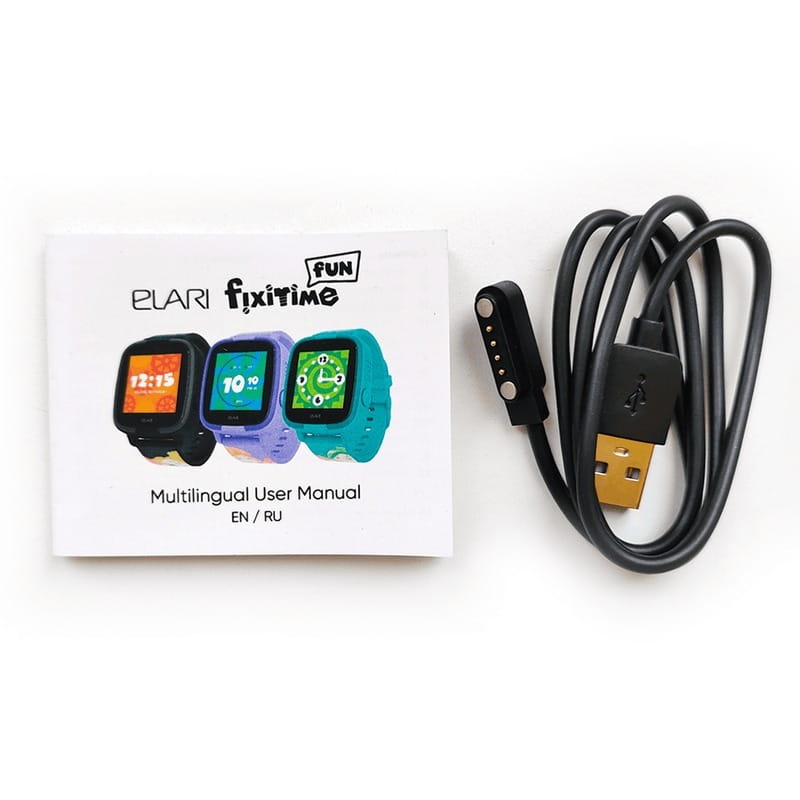Дитячий телефон-годинник з GPS трекером Elari FixiTime Fun Black (ELFITF-BLK)