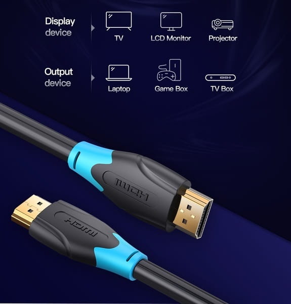 Кабель Vention HDMI - HDMI V 2.0 (M/M), 2 м, Black (AACBH)