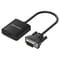 Фото - Адаптер Vention VGA - HDMI (M/F), 0.2 м, со звуком и питанием, черный (ACEB0) | click.ua