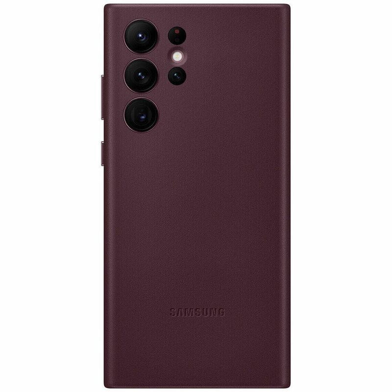 Чехол-накладка Samsung Leather Cover для Samsung Galaxy S22 Ultra SM-S908 Burgundy (EF-VS908LEEGRU)