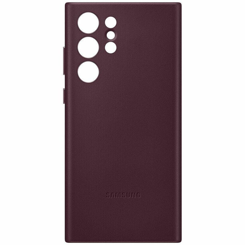 Чехол-накладка Samsung Leather Cover для Samsung Galaxy S22 Ultra SM-S908 Burgundy (EF-VS908LEEGRU)