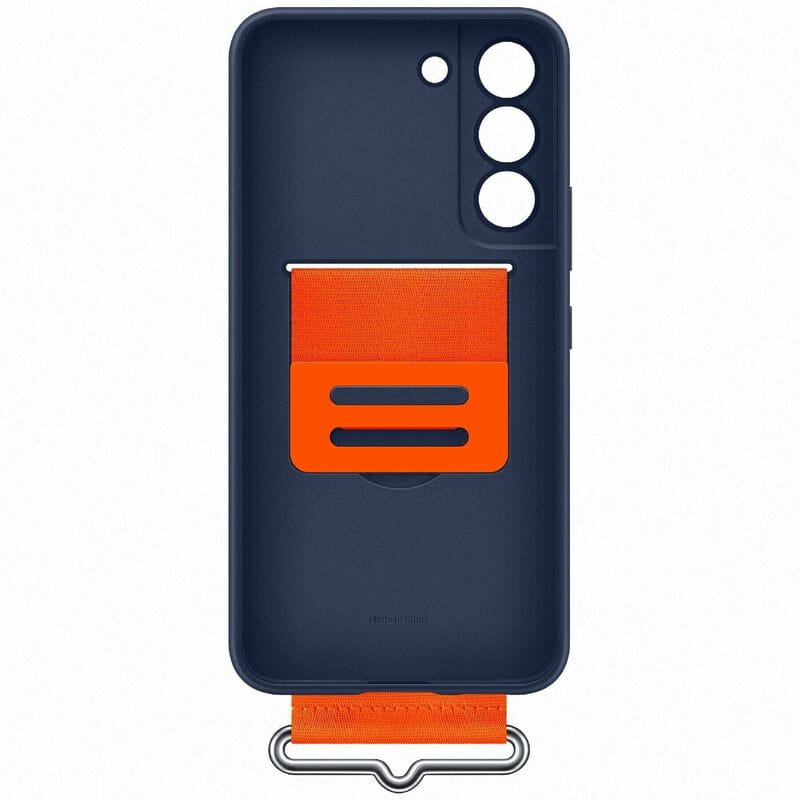 Чeхол-накладка Samsung Silicone Cover with Strap для Samsung Galaxy S22 SM-S901 Navy (EF-GS901TNEGRU)
