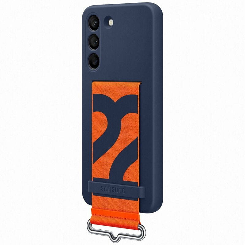 Чeхол-накладка Samsung Silicone Cover with Strap для Samsung Galaxy S22 SM-S901 Navy (EF-GS901TNEGRU)