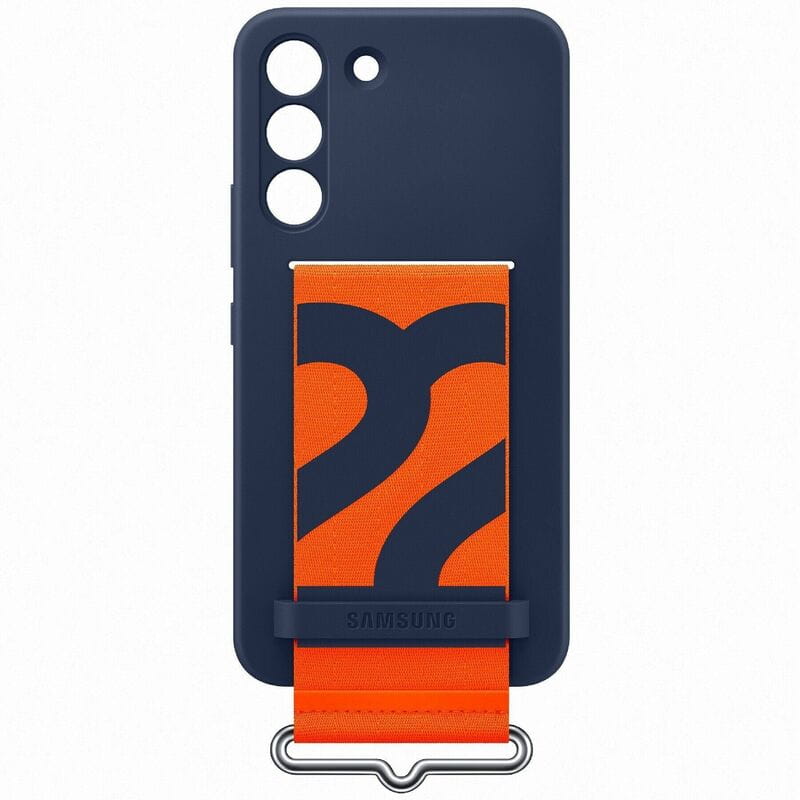 Чeхол-накладка Samsung Silicone Cover with Strap для Samsung Galaxy S22 SM-S901 Navy (EF-GS901TNEGRU)