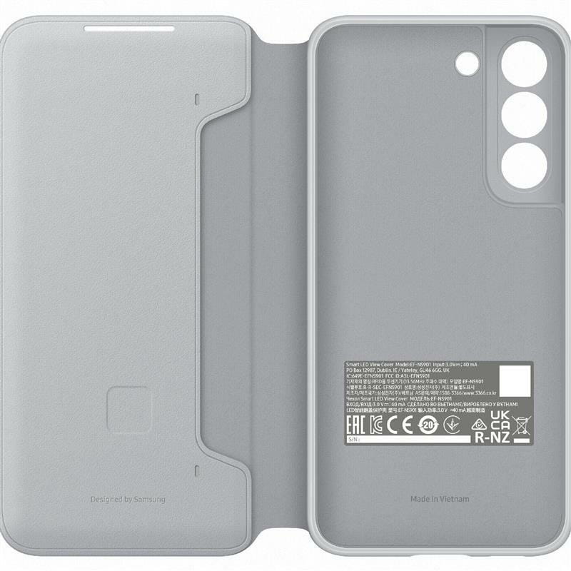 Чохол-книжка Samsung Smart LED View Cover для Samsung Galaxy S22 SM-S901 Light Gray (EF-NS901PJEGRU)