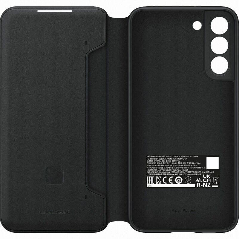Чeхол-книжка Samsung LED View Cover для Samsung Galaxy S22+ SM-S906 Black (EF-NS906PBEGRU)
