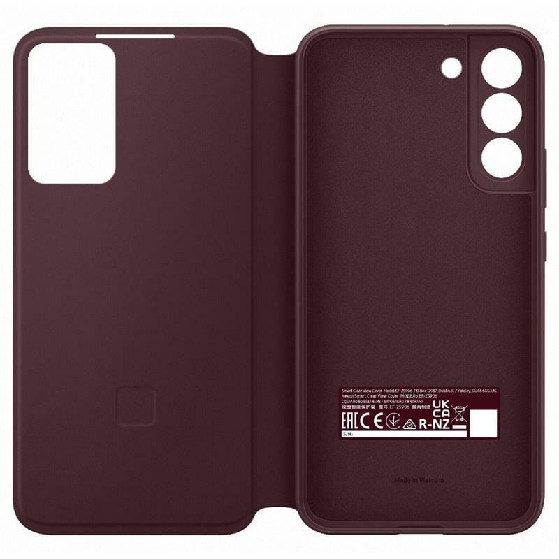 Чохол-книжка Samsung Smart Clear View Cover для Samsung Galaxy S22+ SM-S906 Burgundy (EF-ZS906CEEGRU)