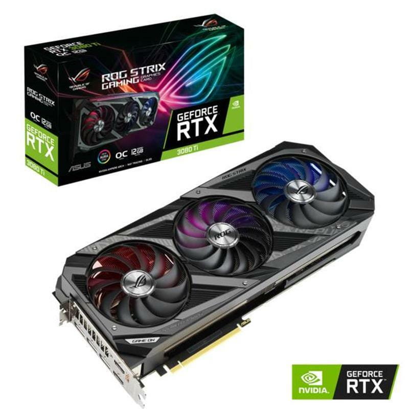 Видеокарта GF RTX 3080 Ti 12GB GDDR6X ROG Strix Gaming OC Asus (ROG-STRIX-RTX3080Ti-O12G-GAMING)