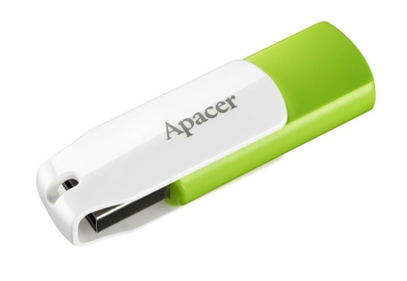 Флеш-накопитель USB 64GB Apacer AH335 White/Green (AP64GAH335G-1)