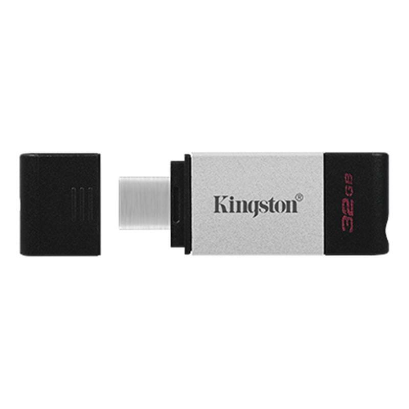 Флеш-накопитель USB3.2 32GB Type-C Kingston DataTraveler 80 Grey/Black (DT80/32GB)