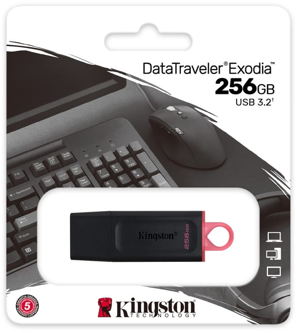 Флеш-накопитель USB3.2 256GB Kingston DataTraveler Exodia Black/Pink (DTX/256GB)