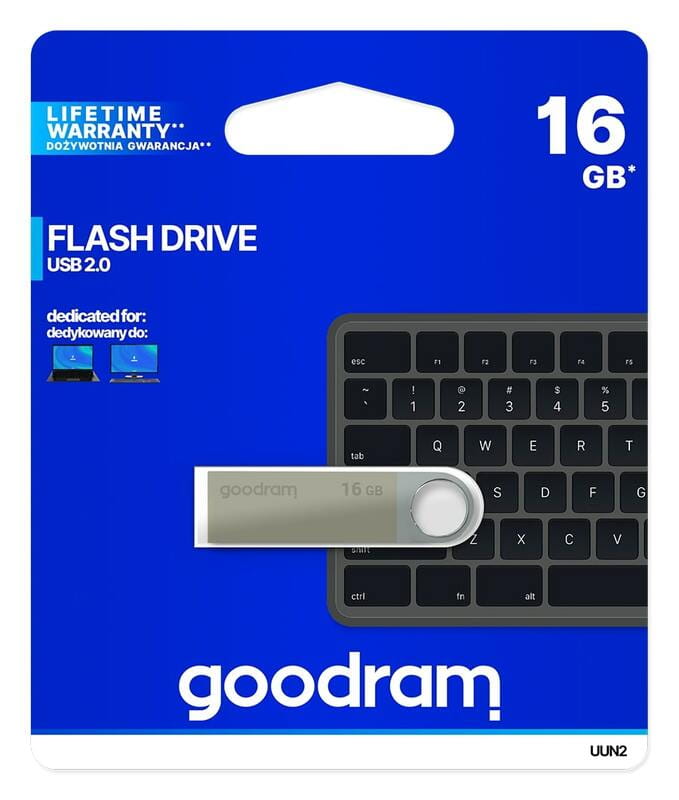 Флеш-накопитель USB2.0 16GB Goodram UUN2 (Unity) Silver (UUN2-0160S0R11)