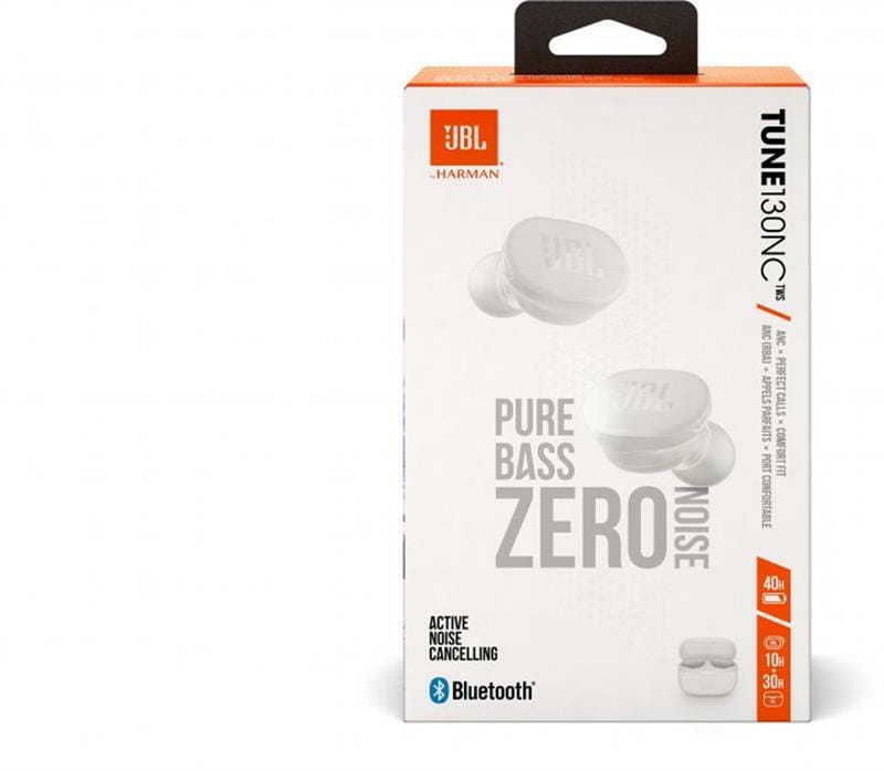 Bluetooth-гарнітура JBL Tune 130NC TWS White (JBLT130NCTWSWHT_EU)