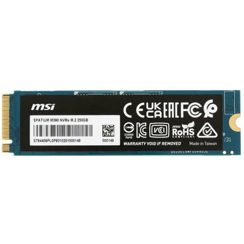 Накопичувач SSD  250GB MSI Spatium M390 M.2 2280 PCIe 3.0 x4 NVMe 3D NAND TLC (S78-4409PL0-P83)